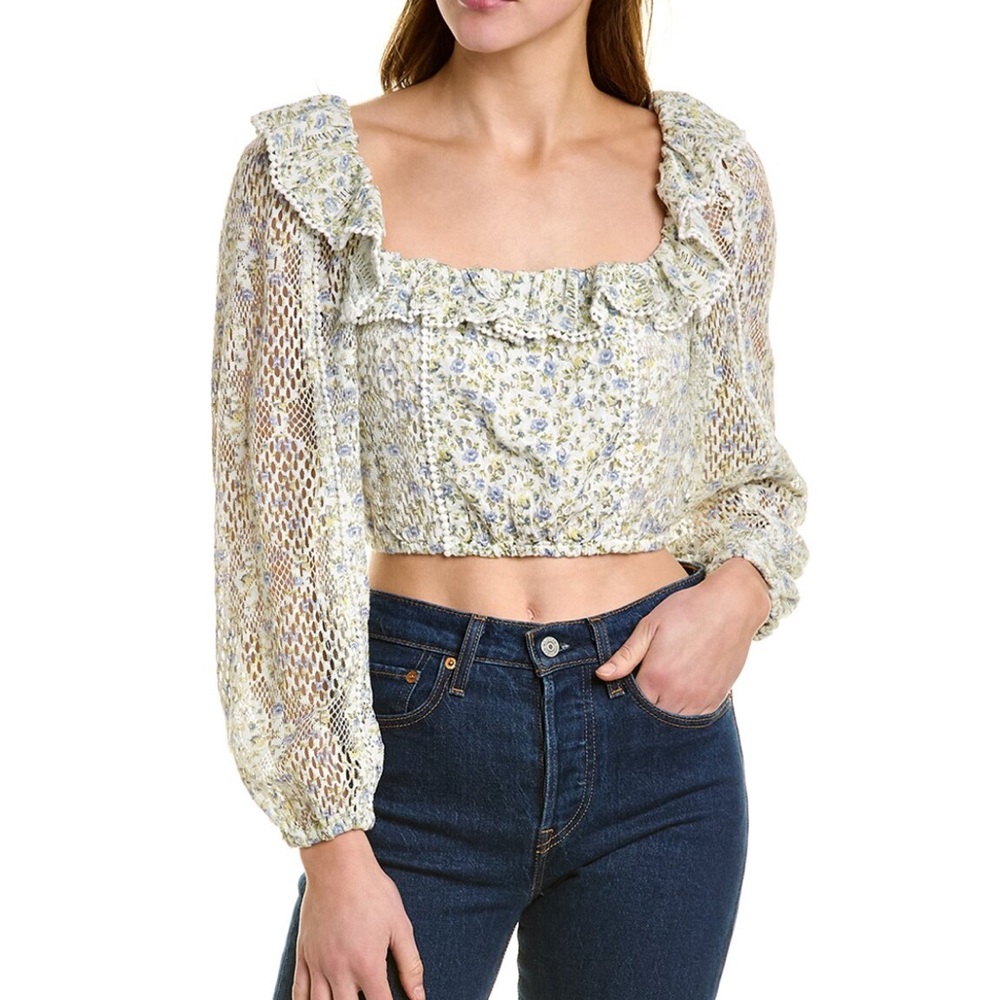 Loveshack Fancy Dorabella Crop Top